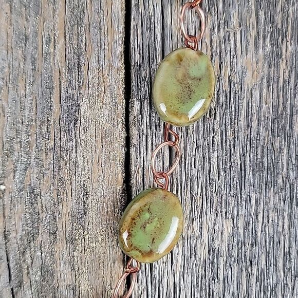 Stone drop necklace length inches 26 - Picture 5 of 6